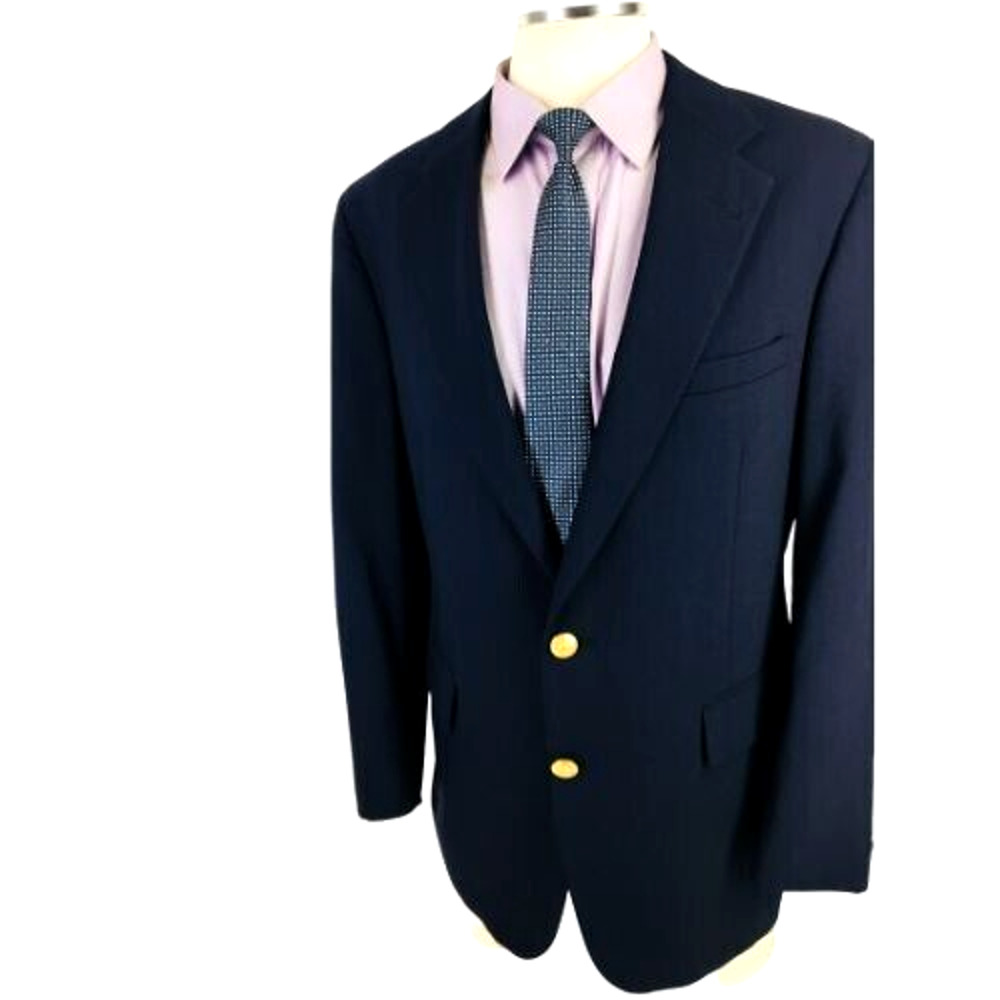 44L Chaps Ralph Lauren USA Mens Vintage 2 Button Wool Blazer Sport Coat Jacket - Picture 6 of 12